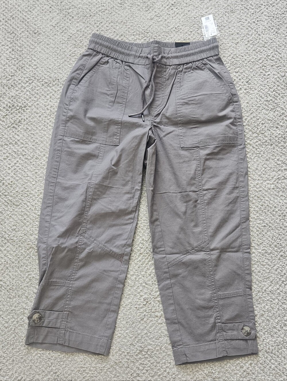 REITMANS Grey Capri Pants Cotton Blend Gorpcore Outdoors XS Petite NWT